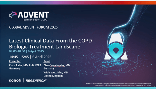 2025 ADVENT Forum | Latest Clinical Data from the COPD Biologic Treatment Landscape